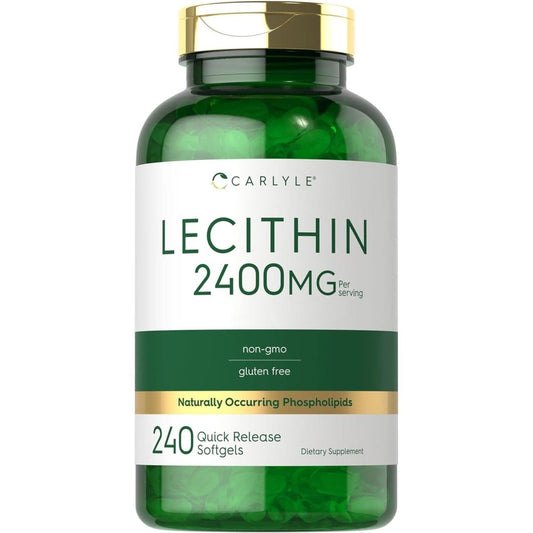 Carlyle Lecithin Supplement | 2400Mg | 240 Softgel Capsules | Phospholipid for Men & Women - Suppviv