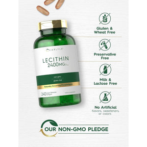 Carlyle Lecithin Supplement | 2400Mg | 240 Softgel Capsules | Phospholipid for Men & Women - Suppviv