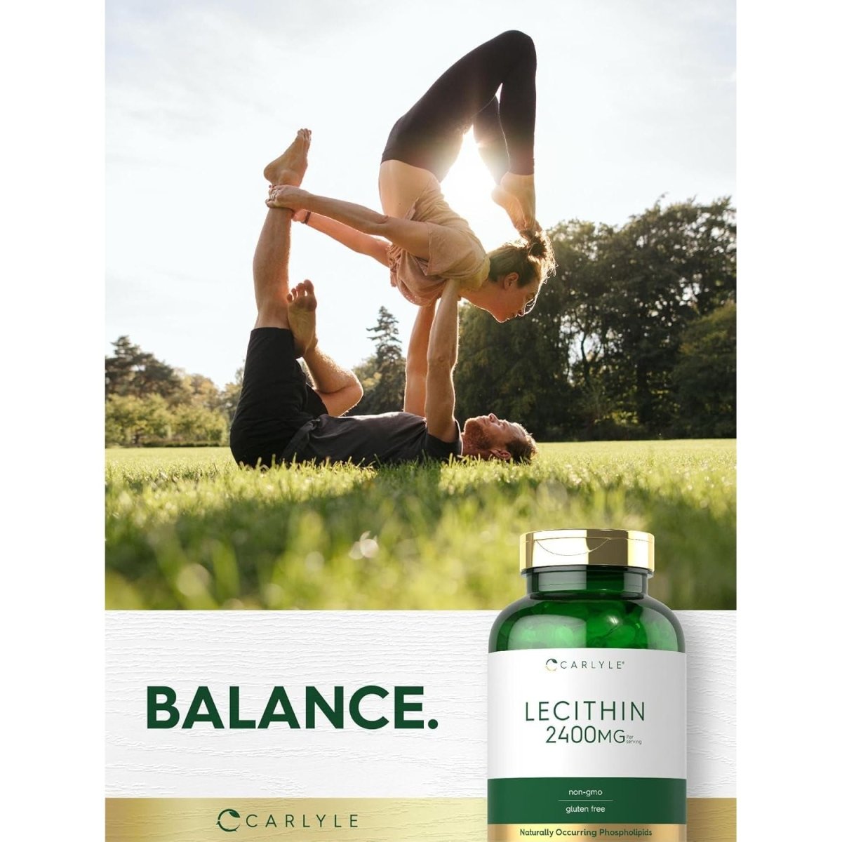 Carlyle Lecithin Supplement | 2400Mg | 240 Softgel Capsules | Phospholipid for Men & Women - Suppviv