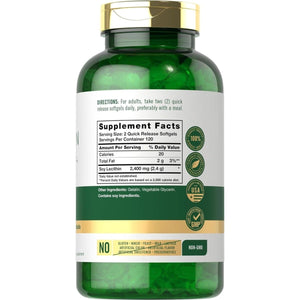 Carlyle Lecithin Supplement | 2400Mg | 240 Softgel Capsules | Phospholipid for Men & Women - Suppviv