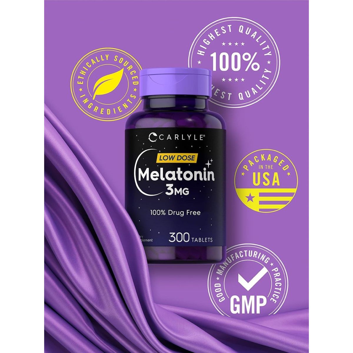 Carlyle Melatonin 3Mg - 300 Tablets - Suppviv
