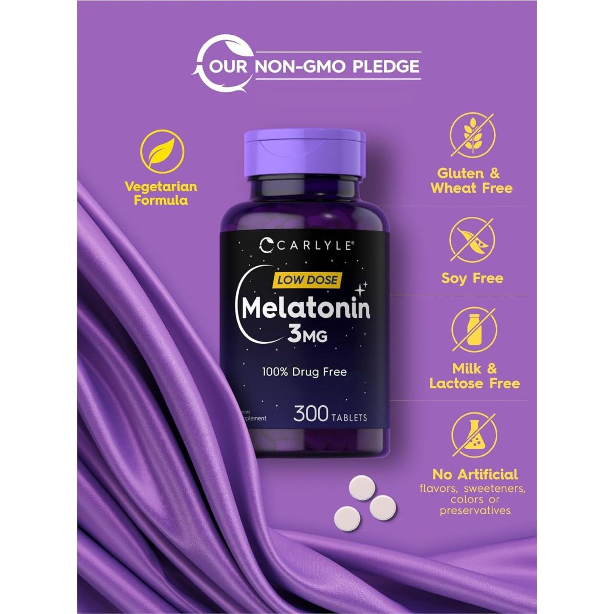 Carlyle Melatonin 3Mg - 300 Tablets - Suppviv