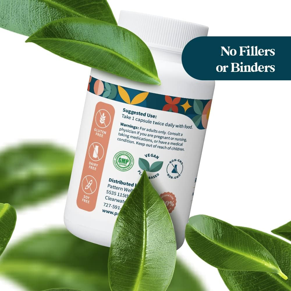 Pattern Wellness Maca Root - 10,000Mg - Unique Optimum Blend for Fertility, Reproductive & Whole Body Health - 60 Vegan Capsules