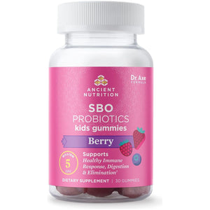 Ancient Nutrition Probiotics for Kids, Berry, Reduces Occasional Bloating and Constipation, 30 Count