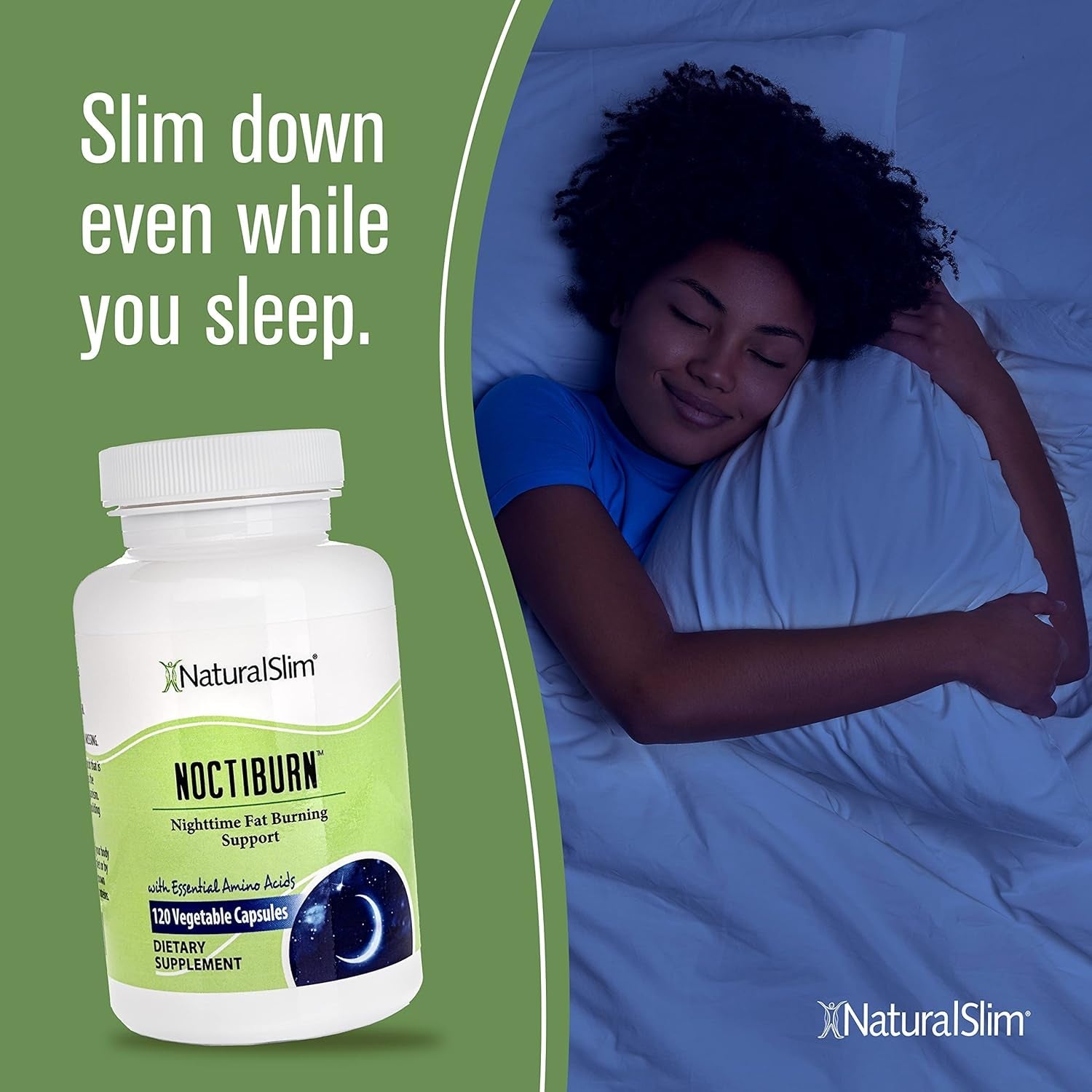 Naturalslim Noctiburn Night Burning & Metabolism Support Supplements 120 Capsules