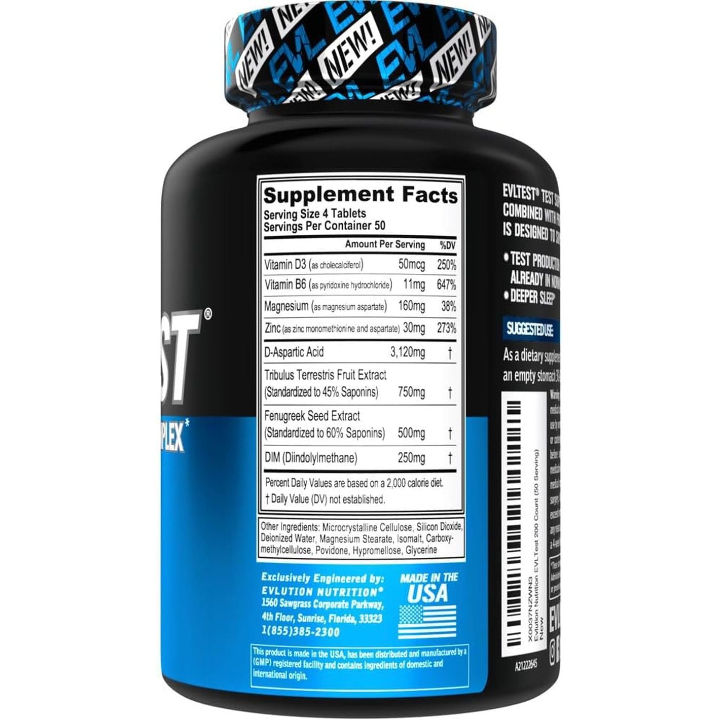 EVL Testosterone Booster for Men - Post Workout Recovery Testosterone Support Supplement