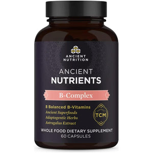 Ancient Nutrition Vitamin B Complex Supplement, Supports Healthy Energy Levels, 60 Capsules