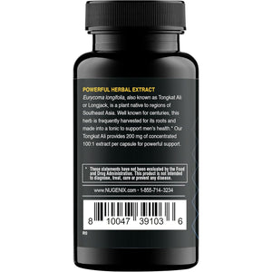 Nugenix Essentials Tongkat Ali for Men, Support for Men'S Health, Longjack Eurycoma Longifolia Extract, 30Ct