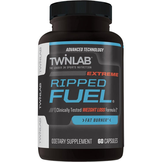 Twinlab Ripped Fuel Extreme - Energy Supplement to Support Weight Management & Muscle Health - 60 Capsules