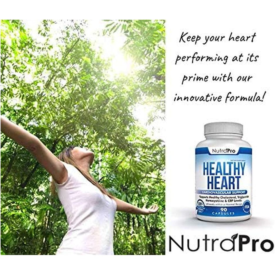 Nutrapro Healthy Heart - Artery Cleanse & Protect. Supports Healthy Cholesterol and Triglyceride. GMP Certified