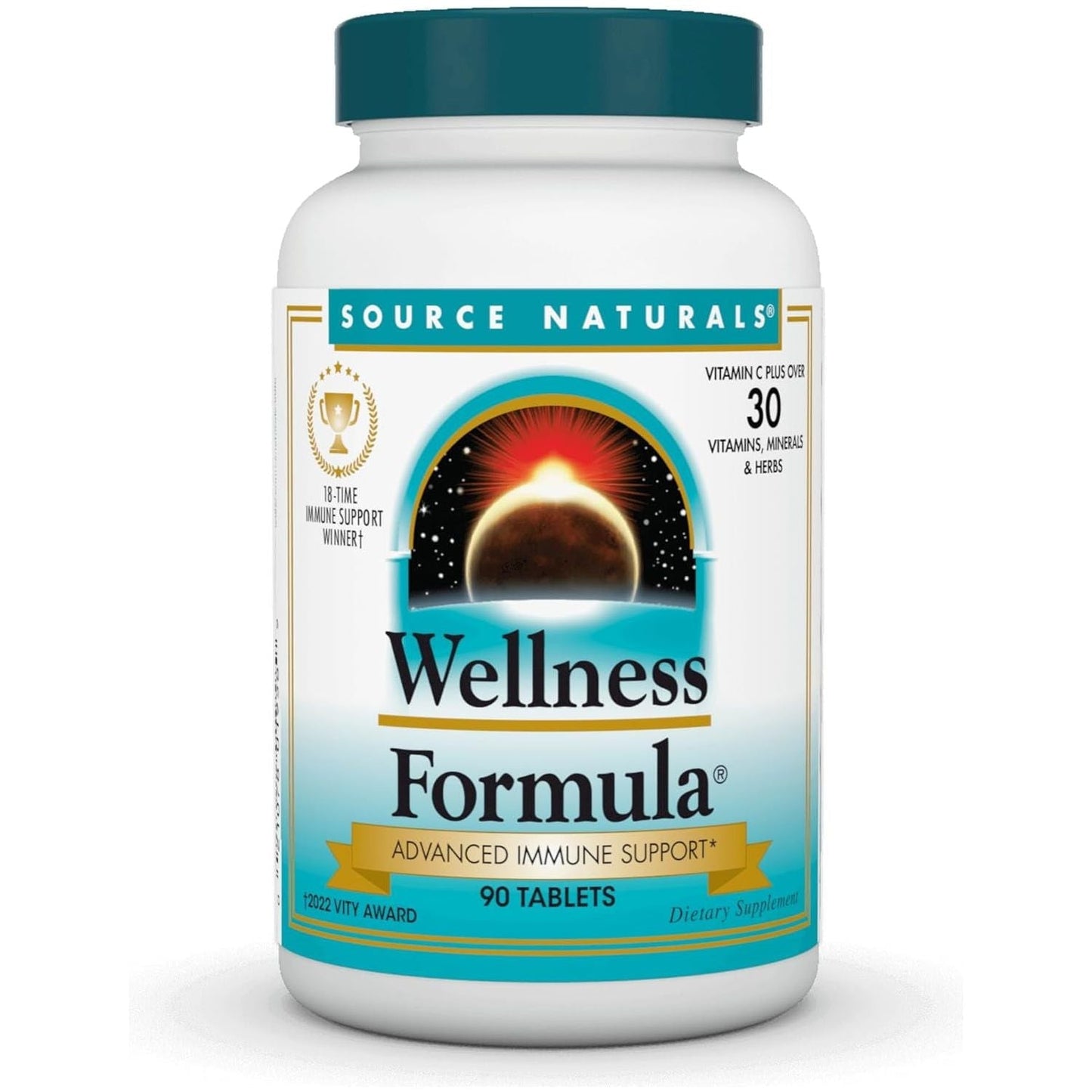 Source Naturals Wellness Formula Bio-Aligned Vitamins & Herbal Defense - Immune System Support Supplement & Immunity Booster* - 90 Tablets