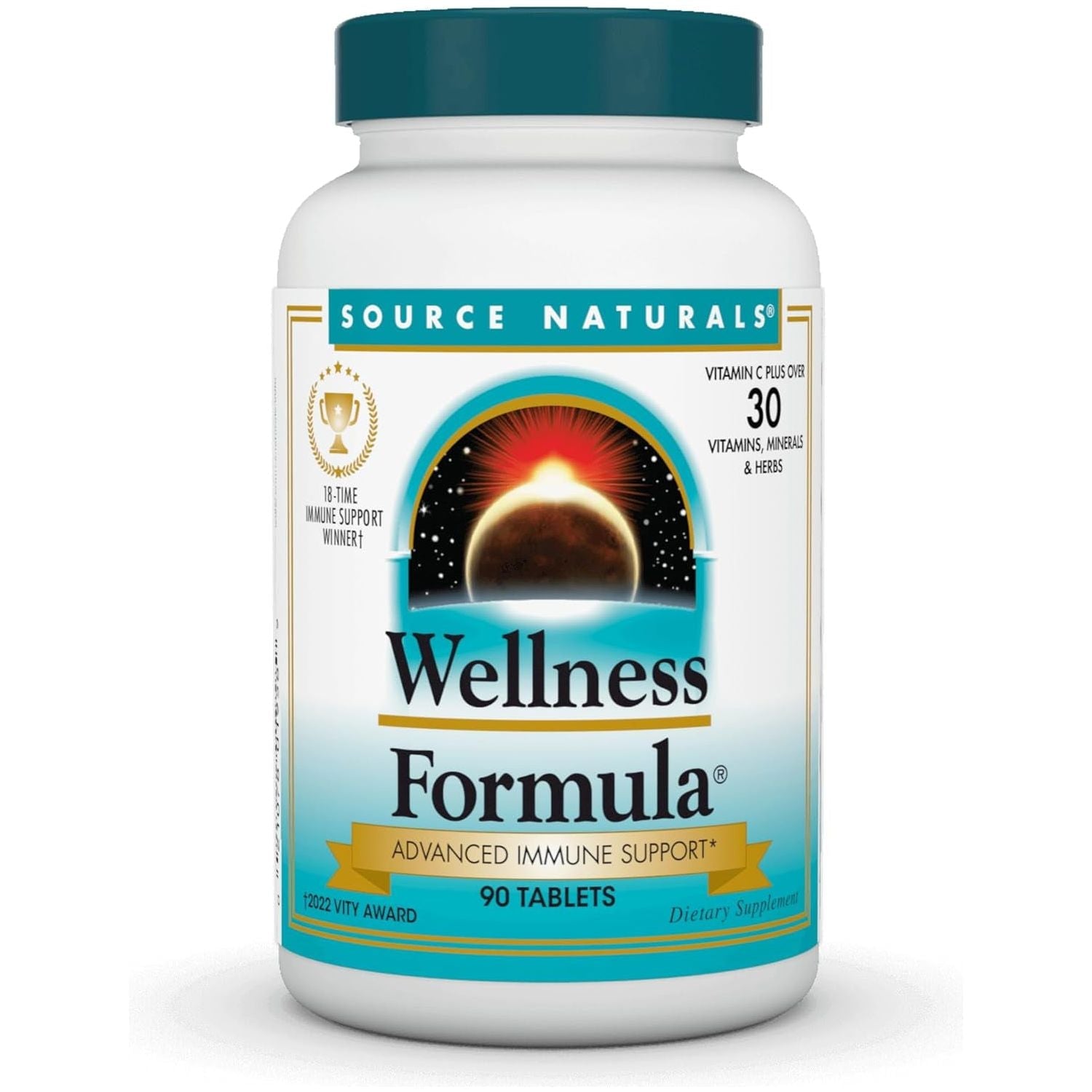 Source Naturals Wellness Formula Bio-Aligned Vitamins & Herbal Defense - Immune System Support Supplement & Immunity Booster* - 90 Tablets