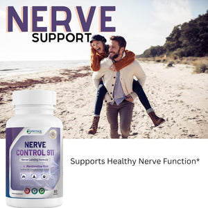 Nerve Control 911 - Natural Plant Based Nerve Health Supplement (60 Capsules)
