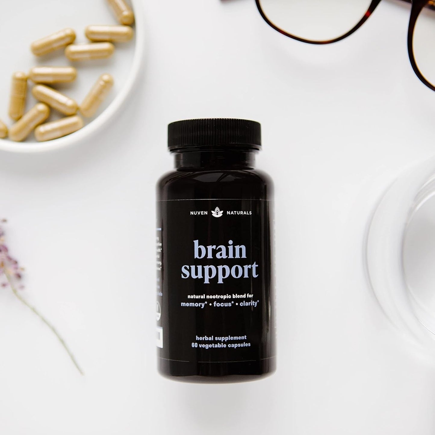 Brain Support Supplement - Natural Memory and Focus Supplement - 60 Capsules
