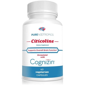 CDP Choline (Citicoline) 300 Mg | 60 Veg Cap| Supports Cognitive Function and Performance, Memory, Attention and Brain Health - Suppviv