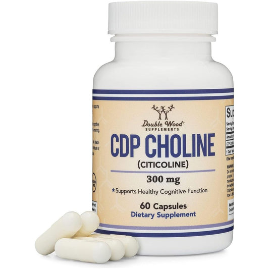 CDP Choline (Citicoline) Supplement, Pharmaceutical Grade, Third Party Tested (60 Capsules 300Mg) - Suppviv