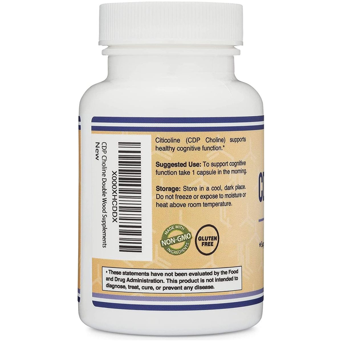 CDP Choline (Citicoline) Supplement, Pharmaceutical Grade, Third Party Tested (60 Capsules 300Mg) - Suppviv