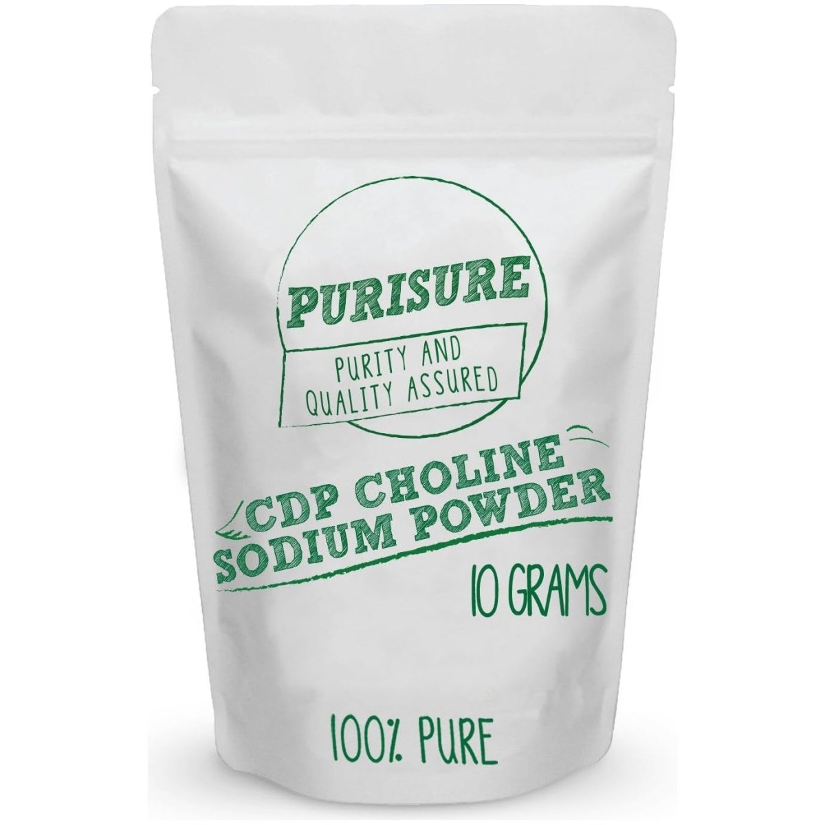 CDP Choline Powder, 10G, CDP Choline Supplements That Support Attention, Focus, and Energy, 40 Servings - Suppviv