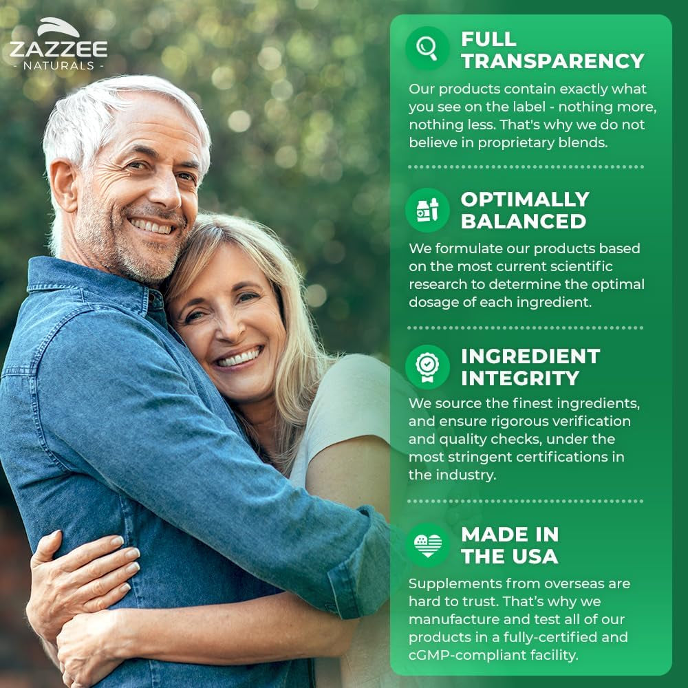 Zazzee Organic Lemon Balm 10:1 Extract (3000 Mg/180 Vegan Capsules)