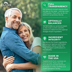 Zazzee Organic Lemon Balm 10:1 Extract (3000 Mg/180 Vegan Capsules)