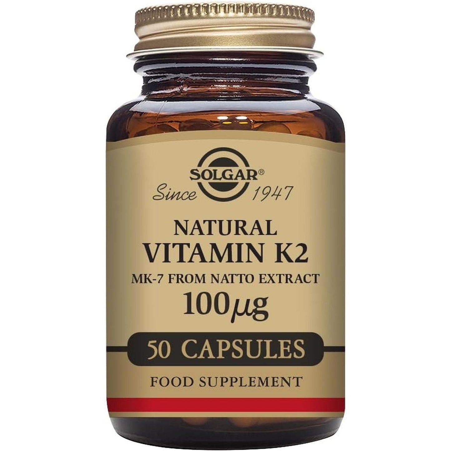 Solgar Vitamin K2 MK7 100Mcg - Supports Bone Health Natural Whole Food Source 50 Count