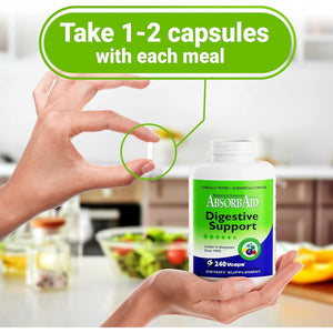 Absorbaid Digestive Enzymes 240 Vcaps, Proven to Increase Vital Nutrient Absorption by up to 71%
