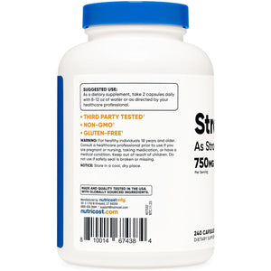 Nutricost Strontium Capsules 750Mg, 240 Capsules - Vegetarian, Non-Gmo, Gluten Free