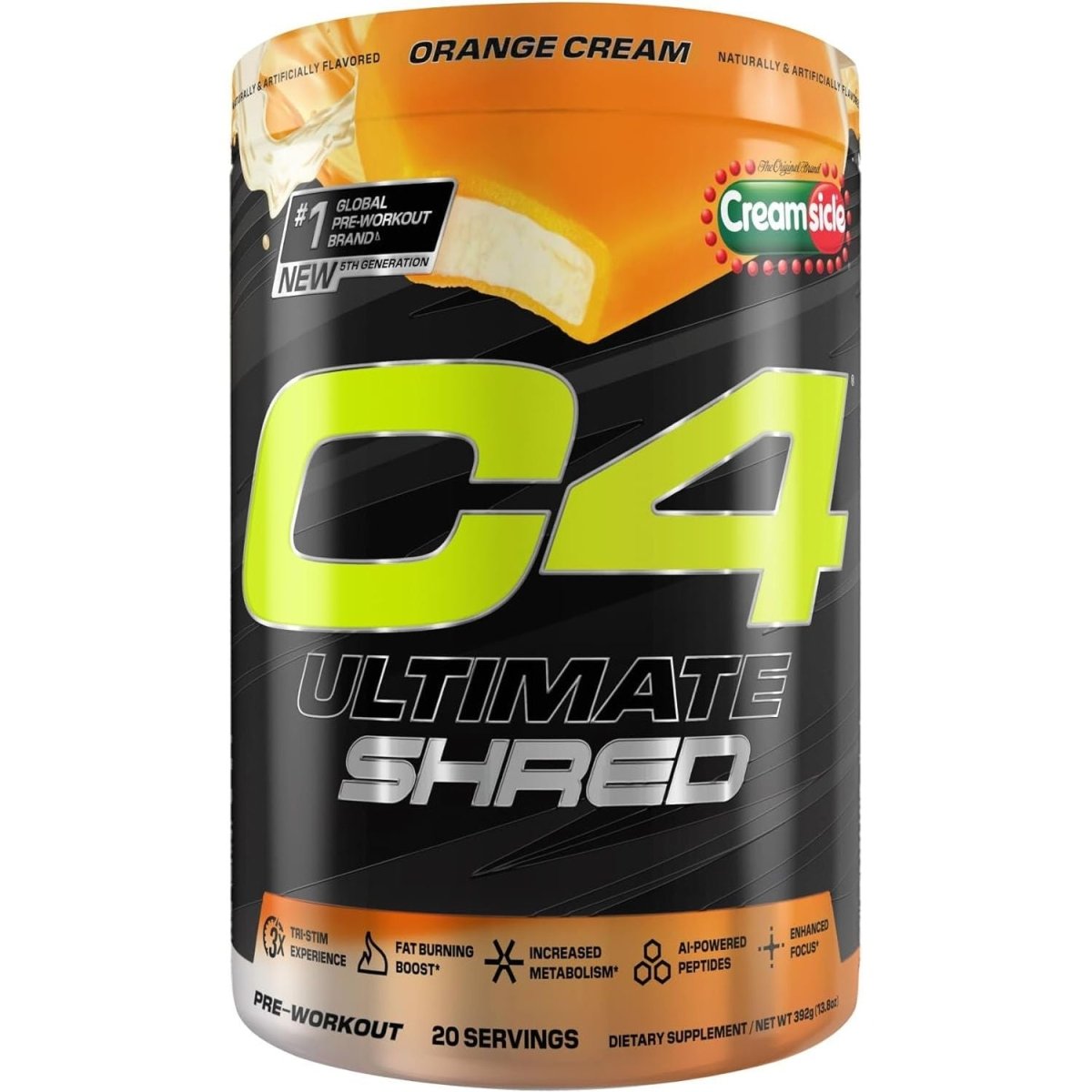 Cellucor C4 Ultimate Shred Pre Workout Powder,Cayenne Extract+300Mg Caffeine+Teacrine+Dynamine 20 Servings - Suppviv