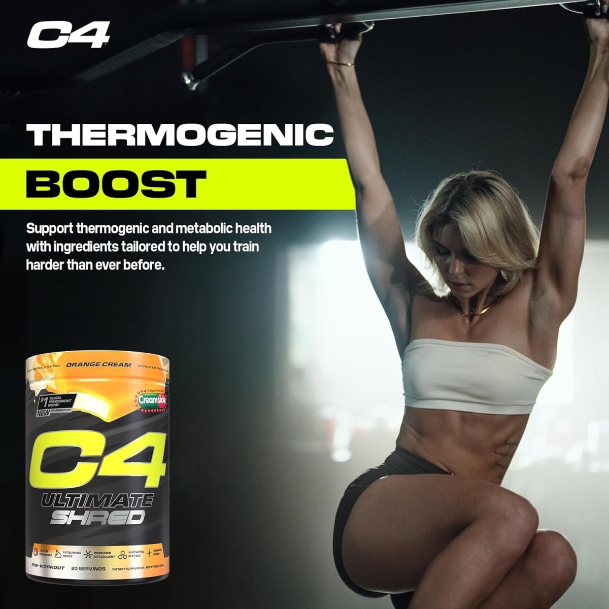 Cellucor C4 Ultimate Shred Pre Workout Powder,Cayenne Extract+300Mg Caffeine+Teacrine+Dynamine 20 Servings - Suppviv