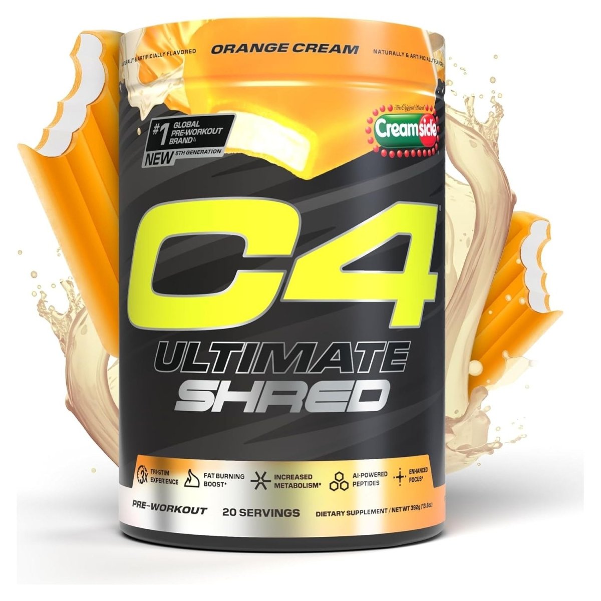 Cellucor C4 Ultimate Shred Pre Workout Powder,Cayenne Extract+300Mg Caffeine+Teacrine+Dynamine 20 Servings - Suppviv
