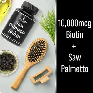 Saw Palmetto + Biotin Advanced for Hair Growth Hair Loss and Regrowth Pills - DHT Blocker