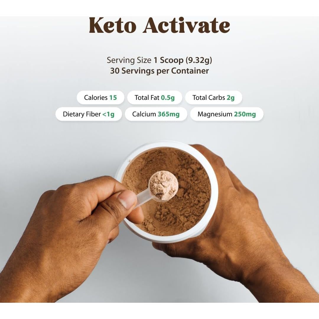 Dark Chocolate Truffle Exogenous Ketones Drink: Pure Keto Shake Powder with Chocolate Ketones