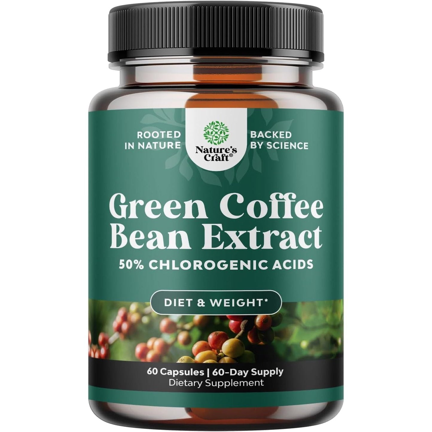 Green Coffee Bean Extract for Weight Loss - Natural Appetite Suppressant
