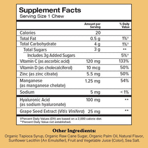 Chewsy Youthful Skin - Fruity Chews Vitamins 30 - Day Supply - Suppviv