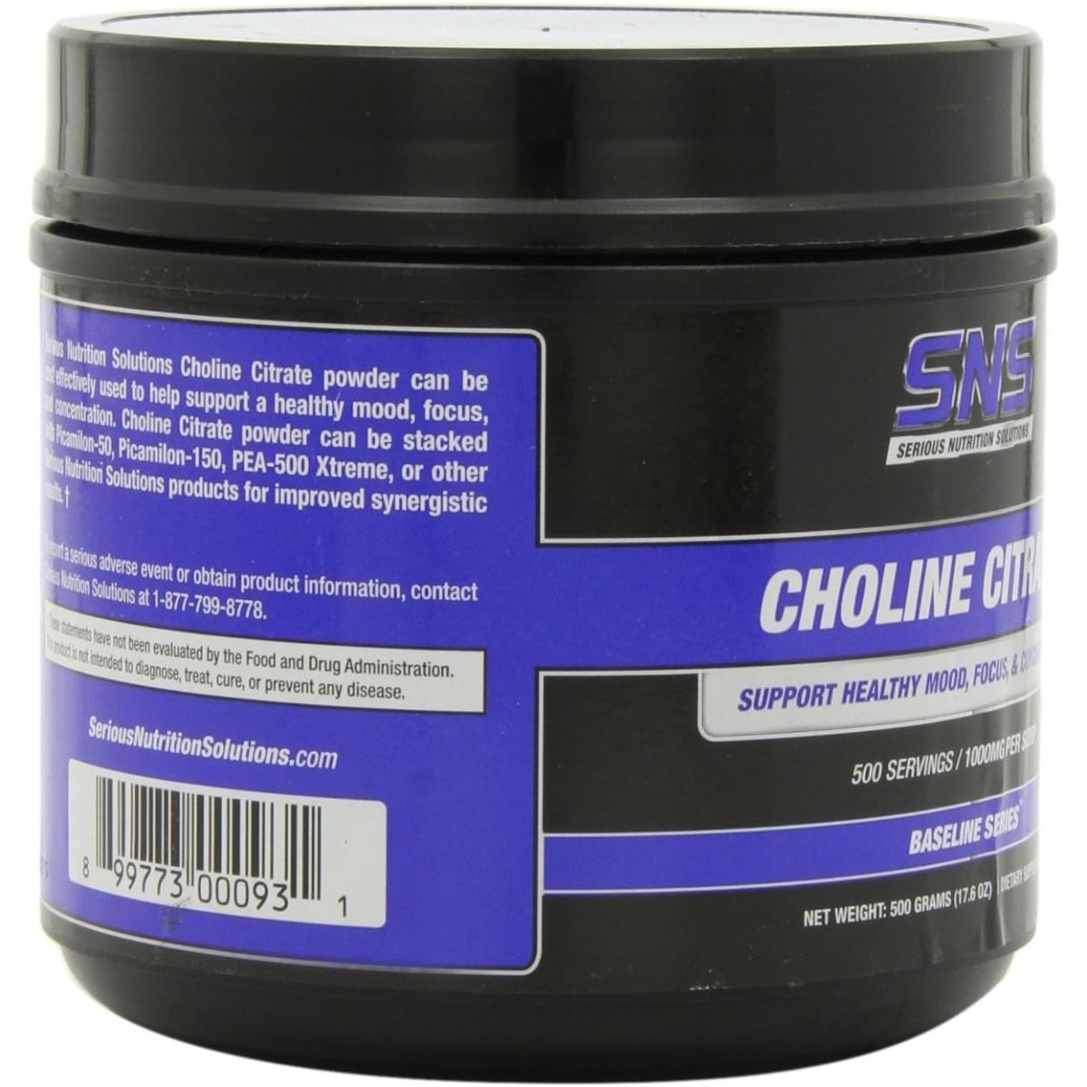 Choline Citrate Powder, 500 Grams - Suppviv