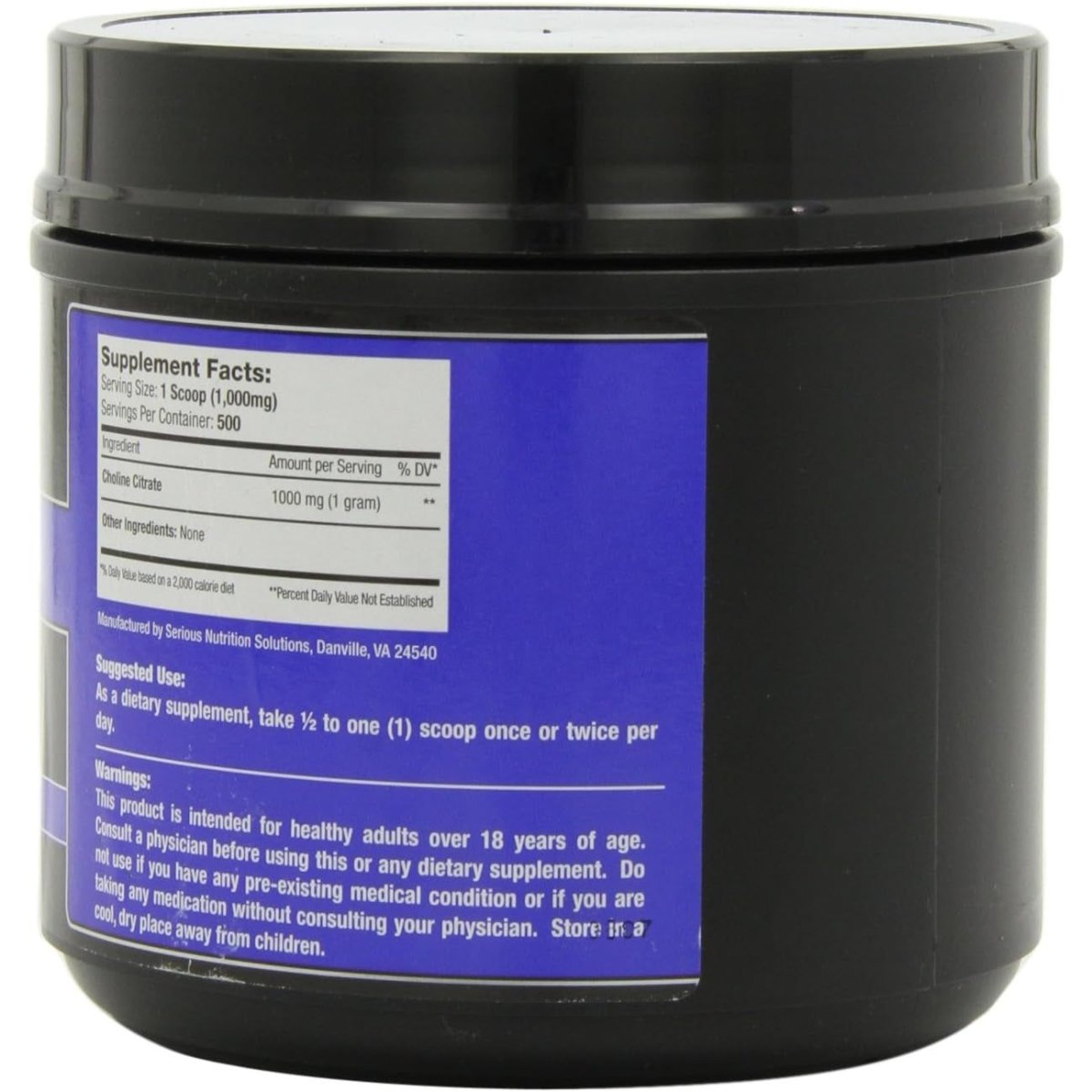 Choline Citrate Powder, 500 Grams - Suppviv