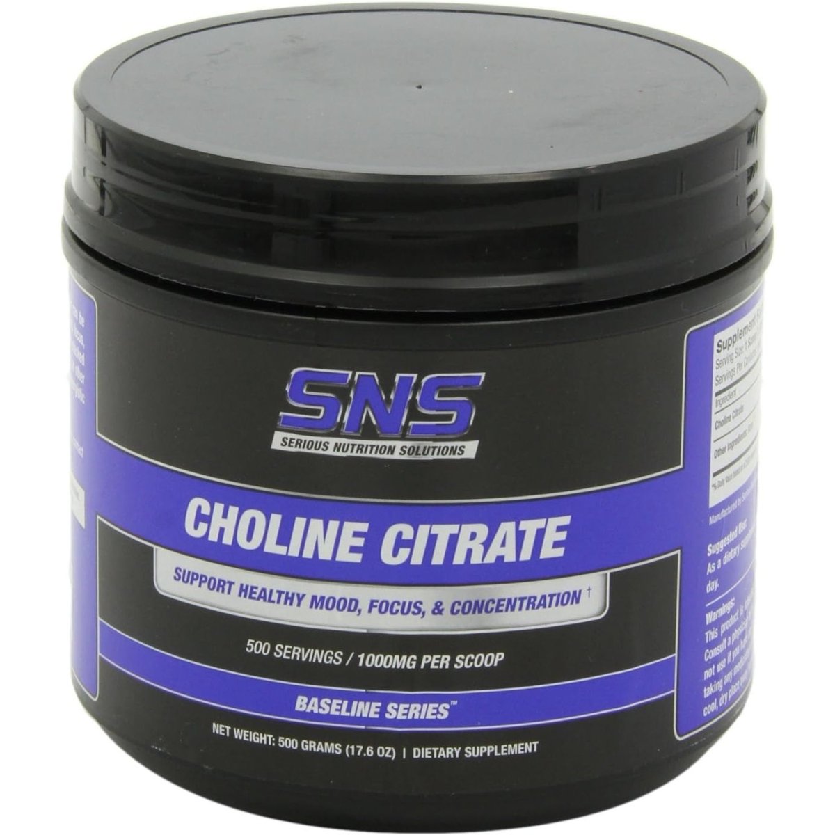 Choline Citrate Powder, 500 Grams - Suppviv
