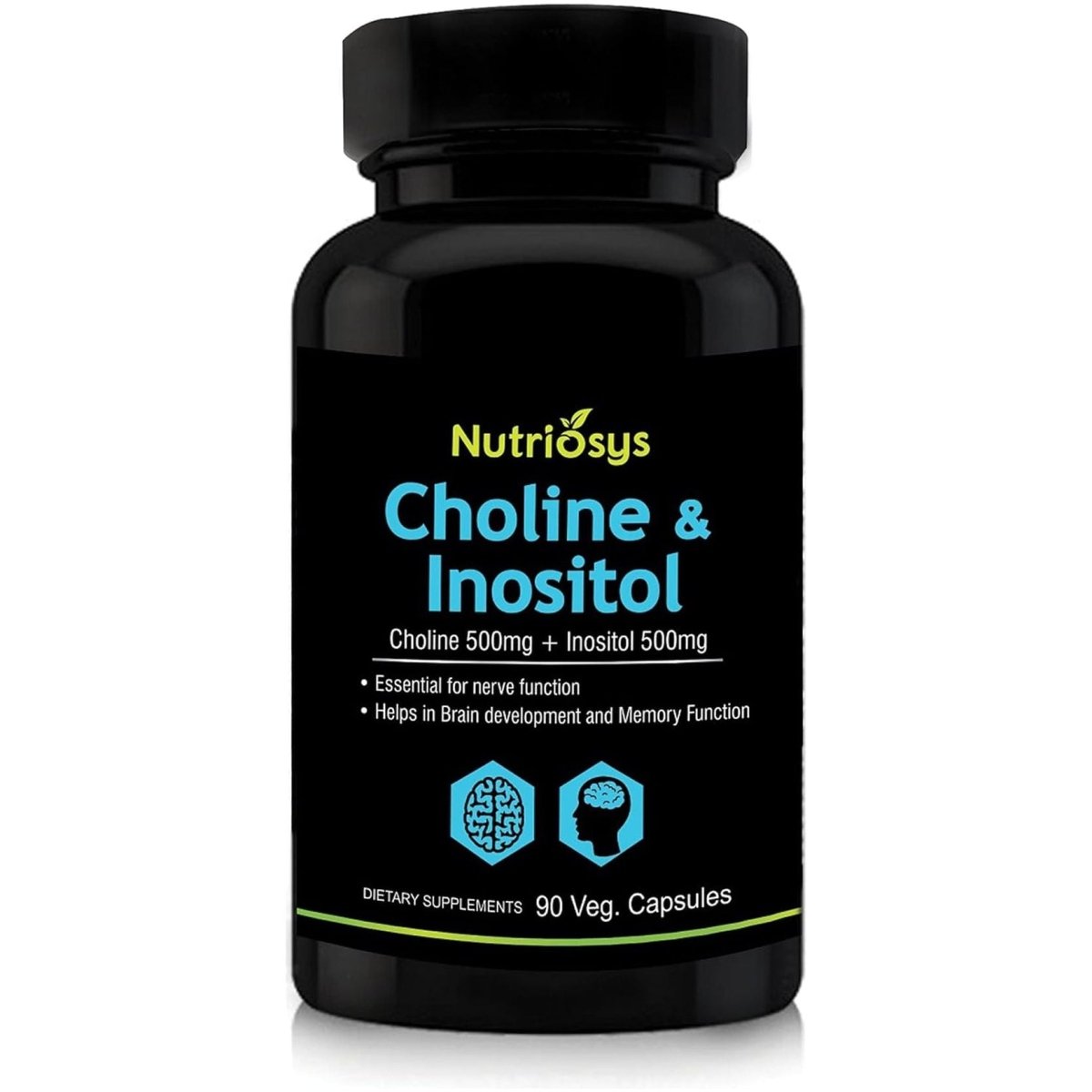 Choline & Inositol 1000Mg Serving (Choline 500Mg + Inositol 500Mg), 90 Veg Capsules - Suppviv