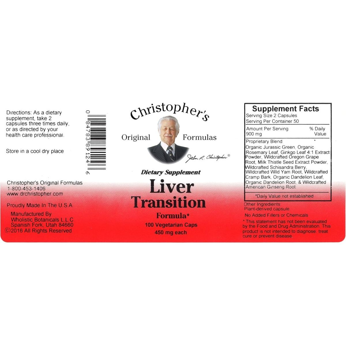 Christopher'S - Liver Transition Formula - 100 Vegicaps - Suppviv