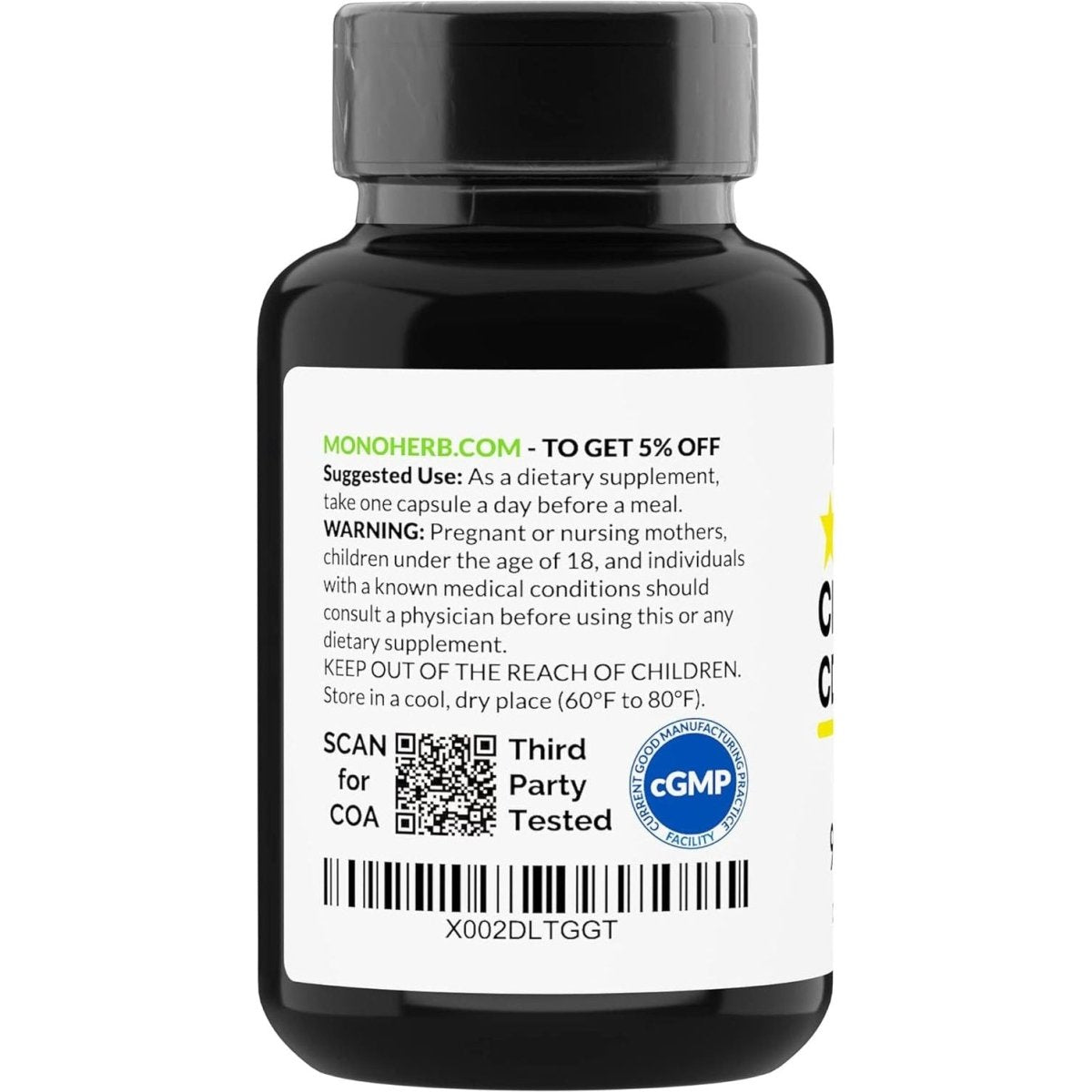 Citicoline CDP Choline 300 Mg per Capsule - 90 Vegetarian Capsules - Suppviv