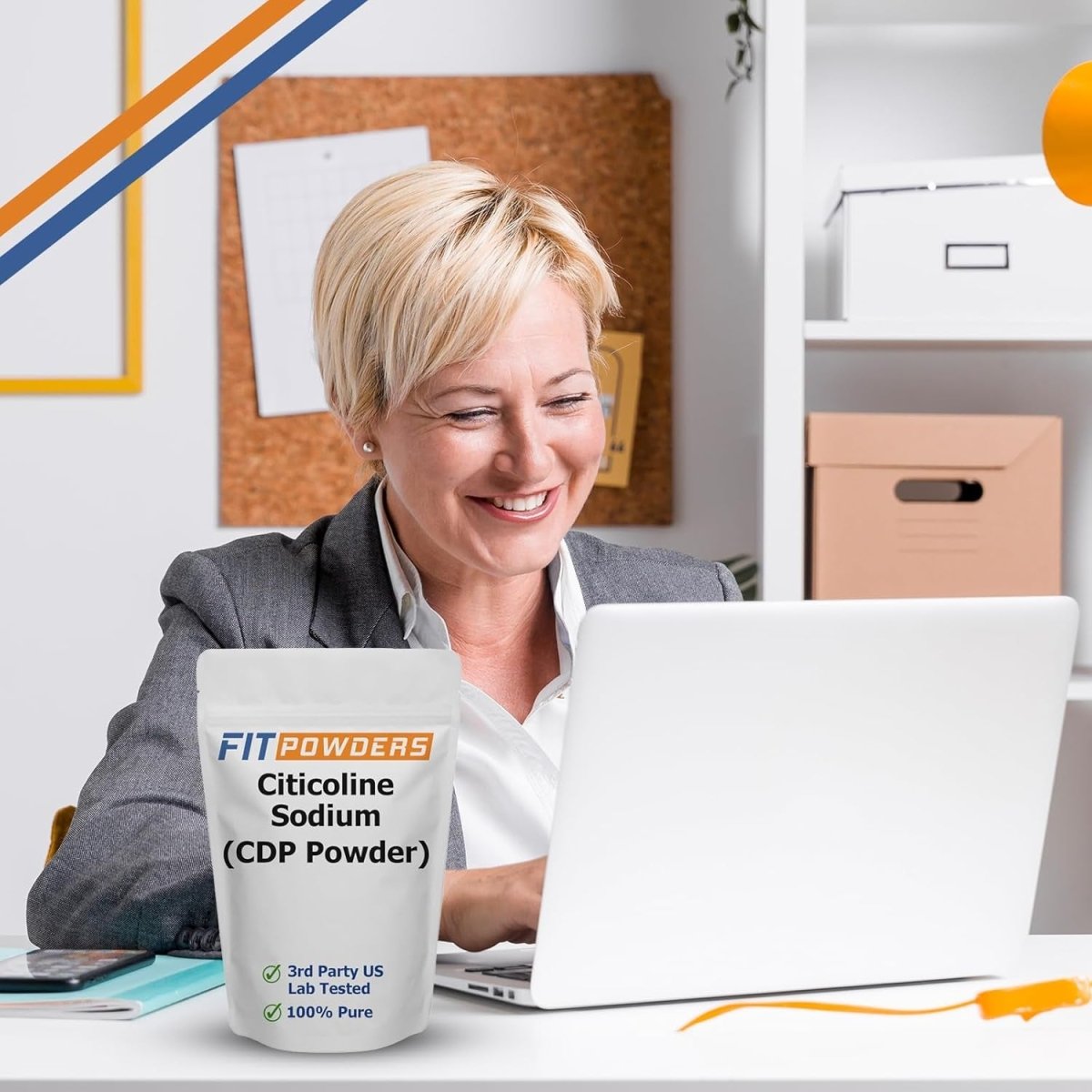 Citicoline Powder, CDP Choline Powder 100% Pure with Scoop, Non - Gmo, Cognitive Supplement for Memory and Learning (100 Grams) - Suppviv