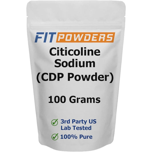 Citicoline Powder, CDP Choline Powder 100% Pure with Scoop, Non - Gmo, Cognitive Supplement for Memory and Learning (100 Grams) - Suppviv