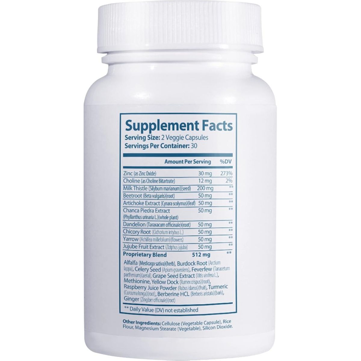 Clinical Effects: Liver Support - Natural Milk Thistle and Zinc Supplement - 60 Veggie Capsules - Suppviv