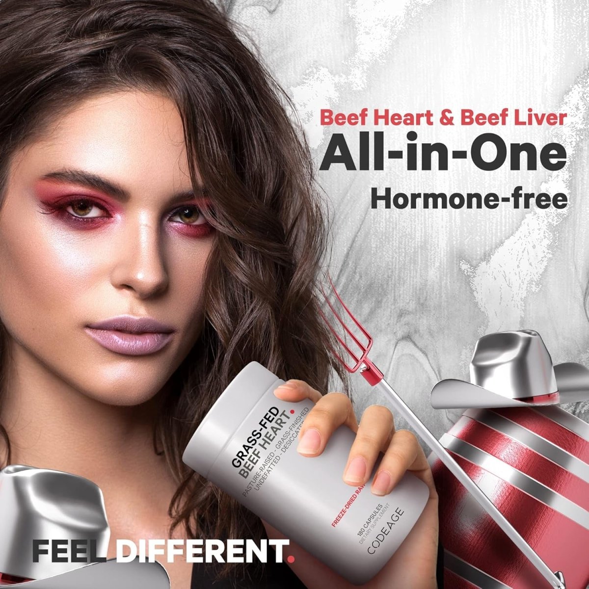 Codeage Grass Fed Beef Heart Supplement - 180 Capsules - Suppviv