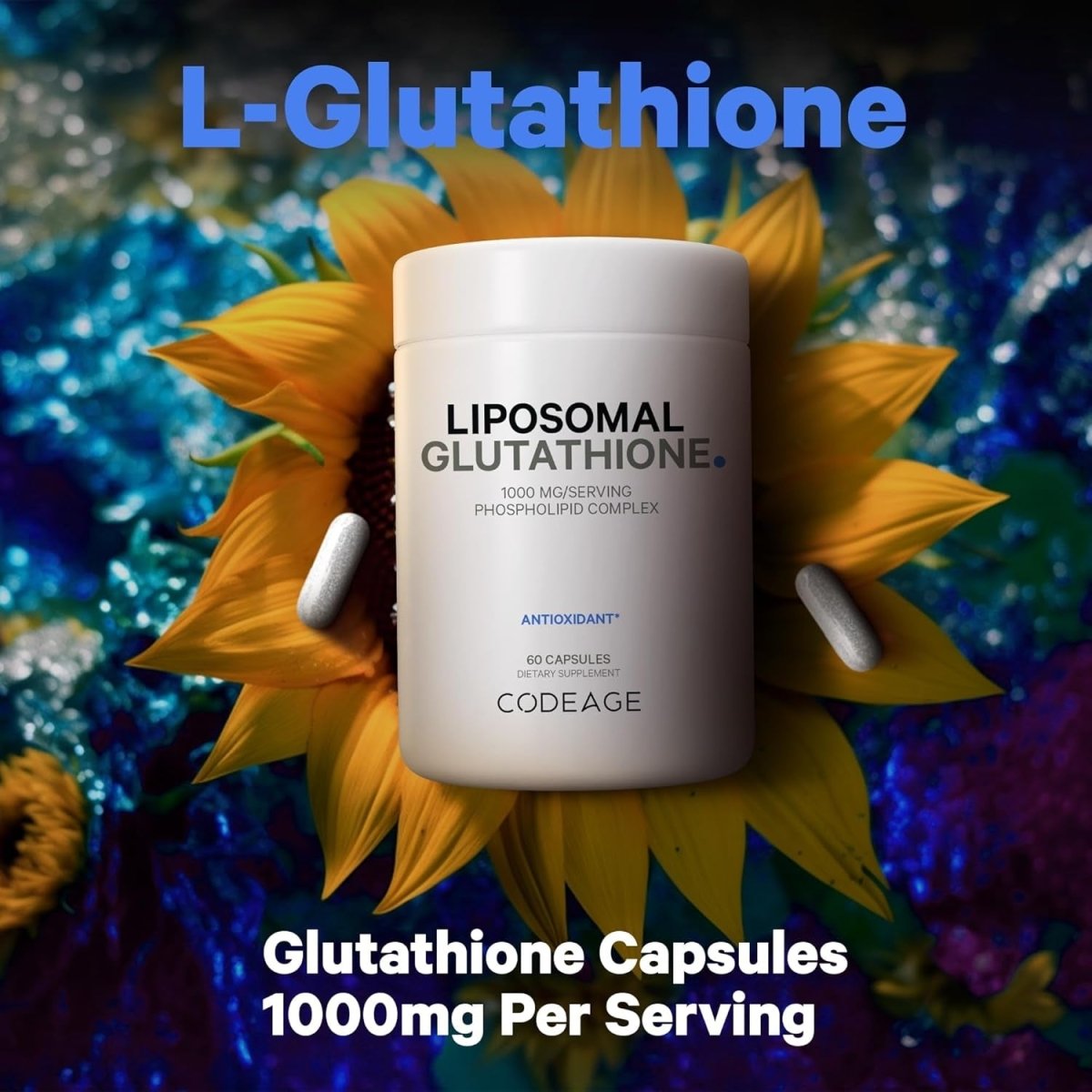 Codeage Liposomal Glutathione 1000 Mg Supplement, High - Potency Reduced Glutathione 60 Capsules - Suppviv