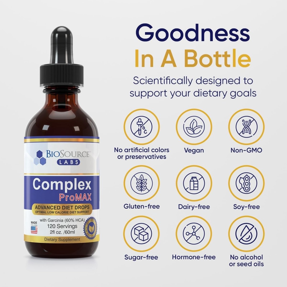 Complex Promax Premium Diet Drops (1 X 2 Oz Bottle) - Suppviv