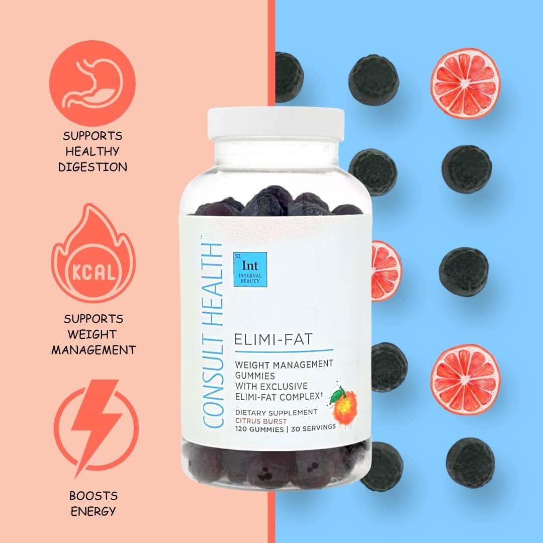 Consult Health Elimi - Fat Weight Management Gummies - 120 Count - Suppviv