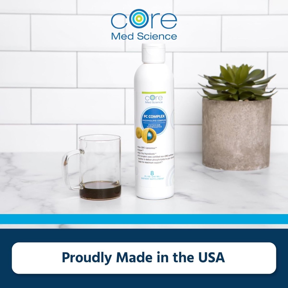 Core Med Science Phosphatidylcholine Supplement, Liposomal PC Complex (8 Fl Oz) - Suppviv