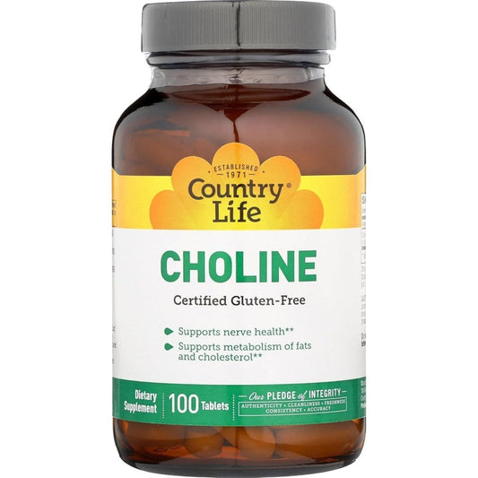 Country Life Choline 650 Mg - 100 Tablets - Suppviv