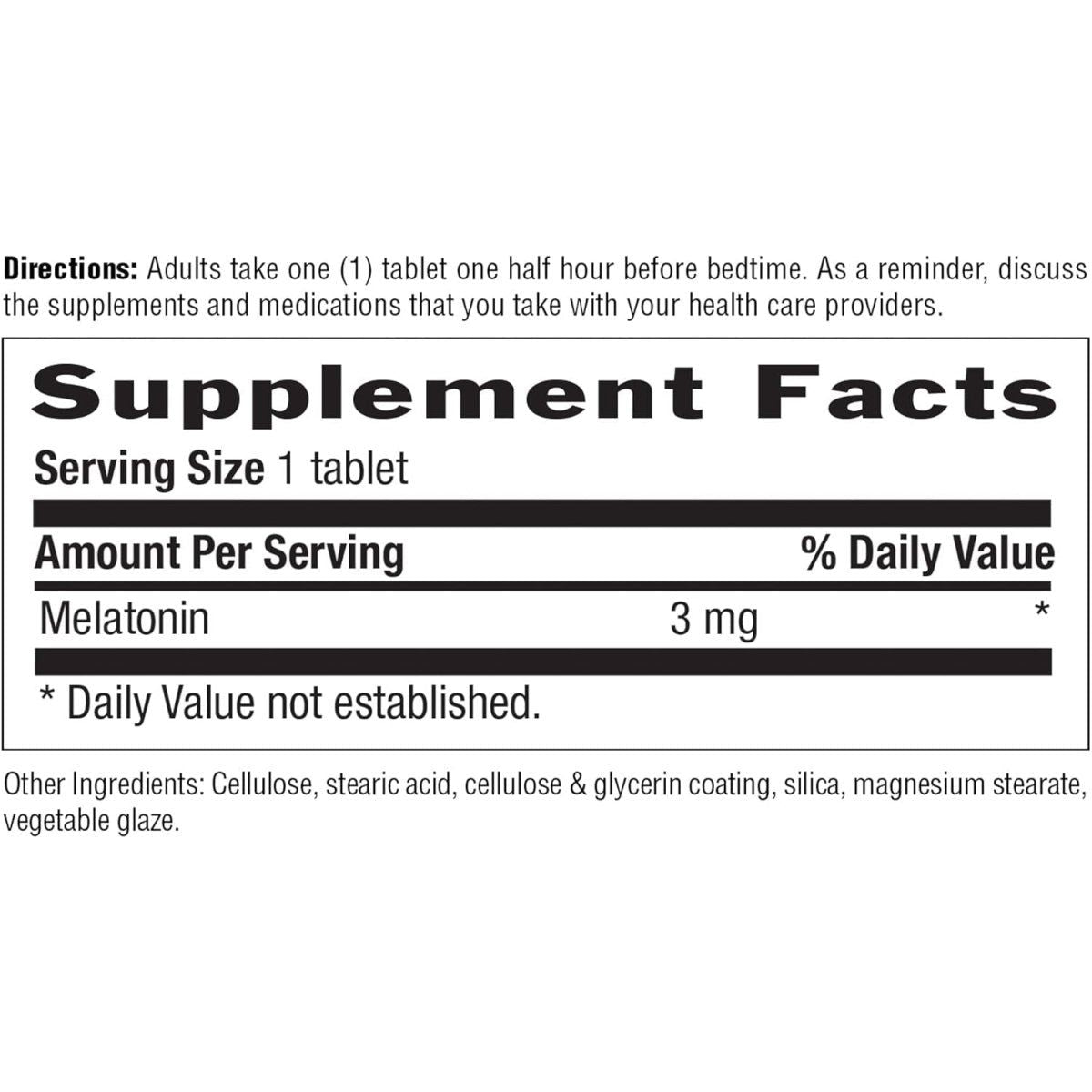 Country Life Melatonin Sleep Aid 3Mg - Rapid - Release, Fast Dissolve Tablets - Suppviv